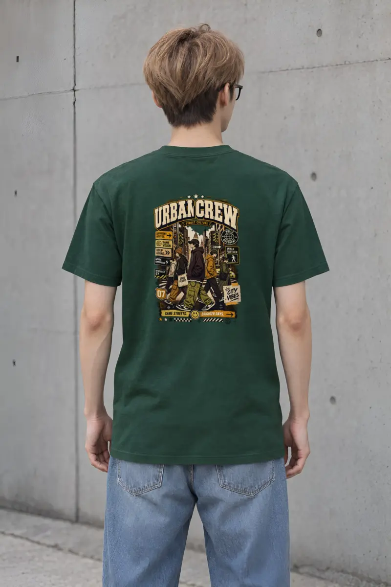 "Different Routes" Heavyweight Unisex Crewneck T-shirt