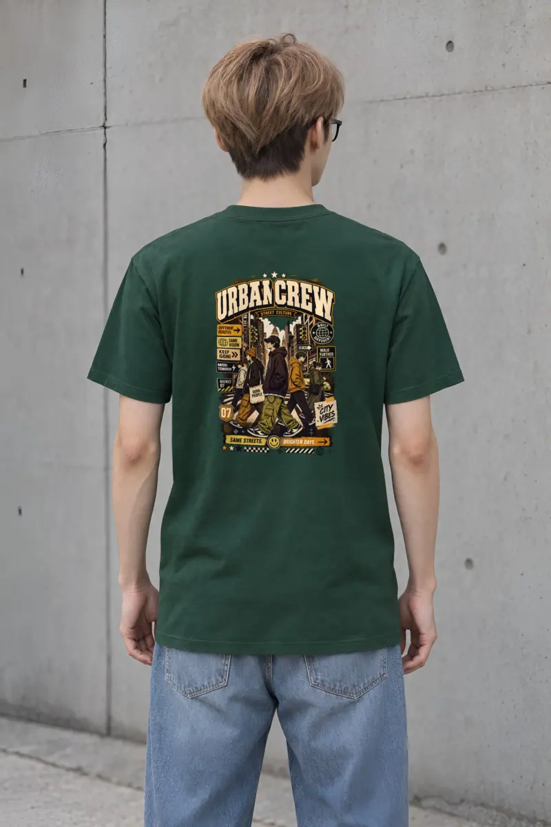 "Different Routes" Heavyweight Unisex Crewneck T-shirt