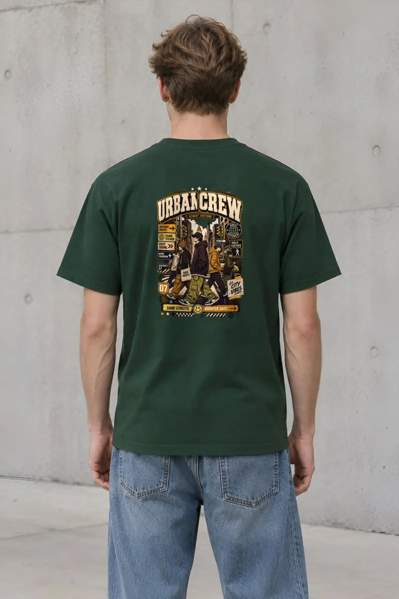 "Different Routes" Heavyweight Unisex Crewneck T-shirt