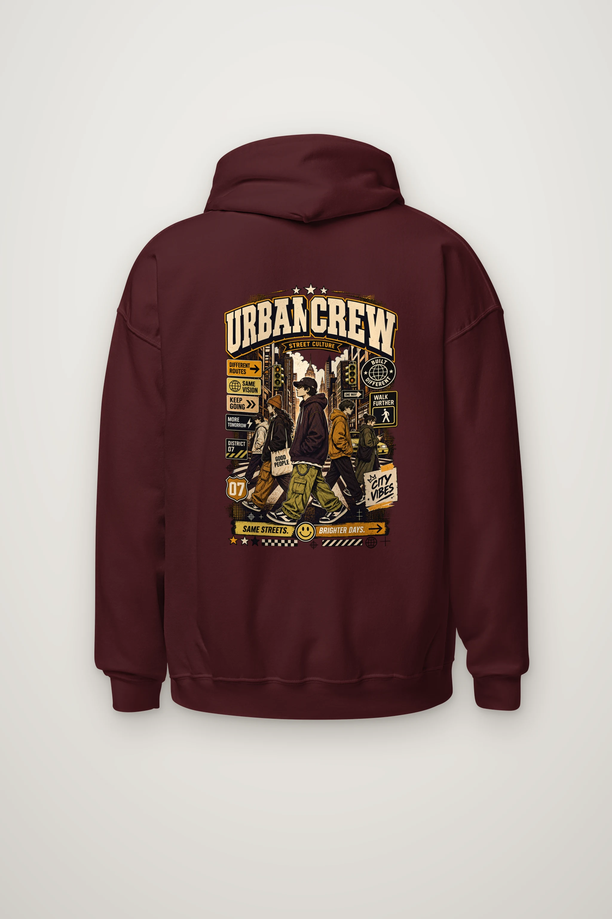 "Different Routes Same Vision" Heavy Blend Unisex Pullover Hoodie