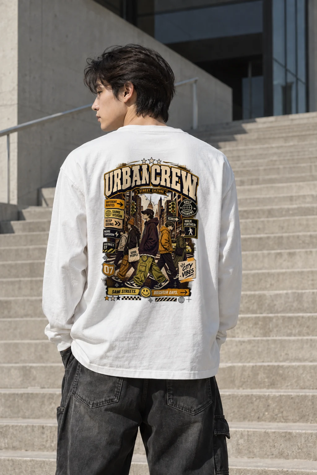 "Different Routes" Unisex Longsleeve T-shirt | Gildan 2400