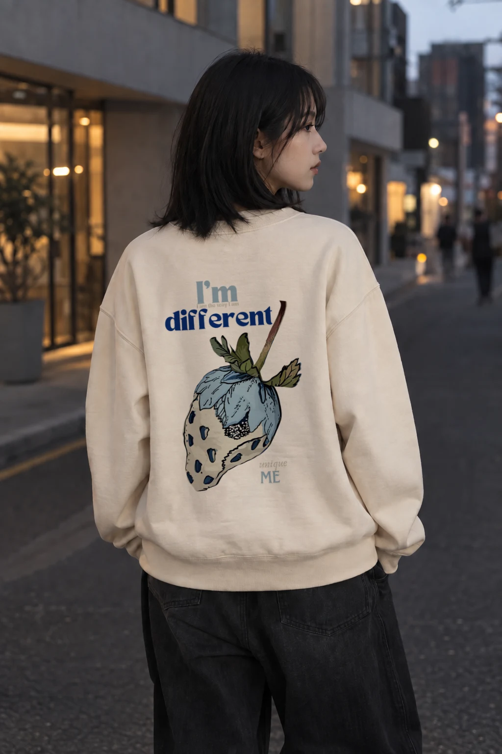 "Different Unique Me" Unisex Sponge Fleece Crewneck Sweatshirt | Bella + Canvas 3901