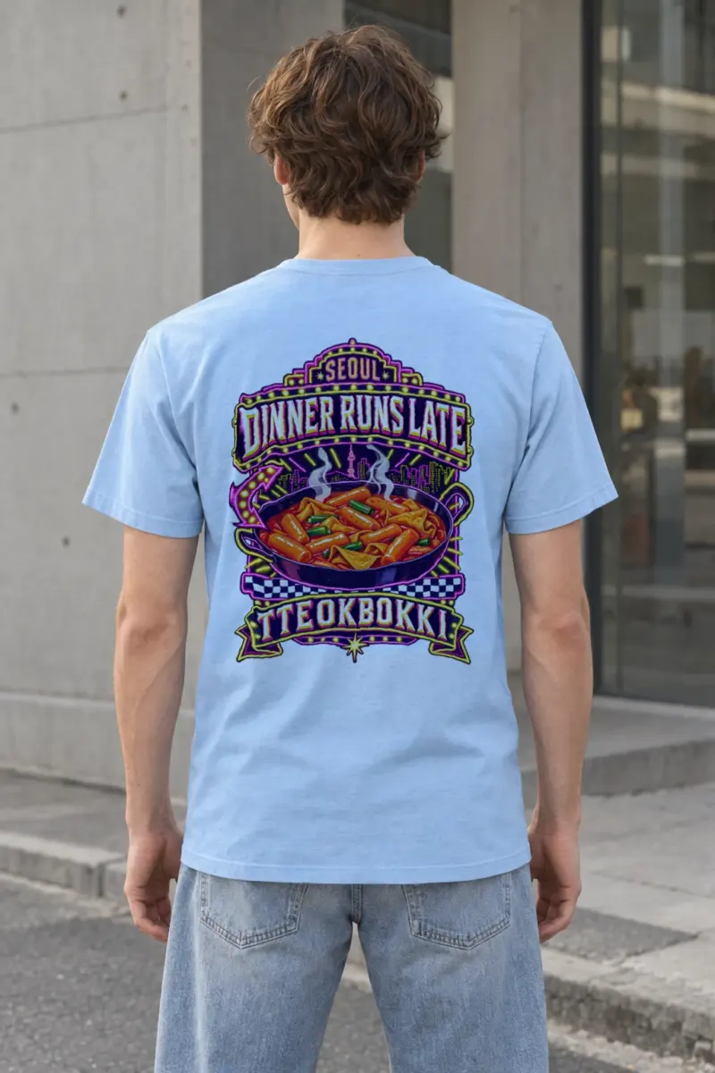 "Dinner Runs Late" Heavyweight Unisex Crewneck T-shirt | Gildan 5000