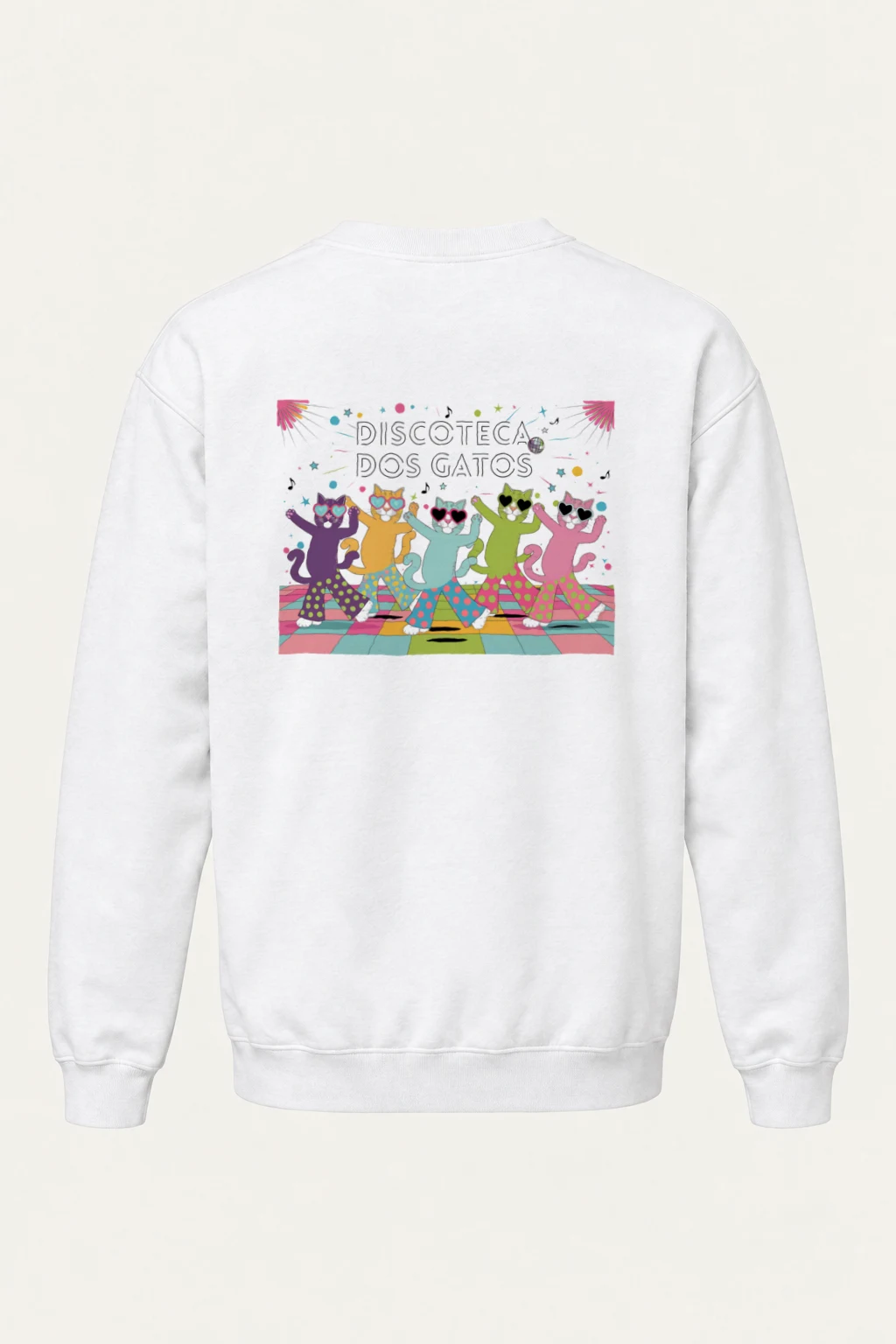 "Discoteca Dos Gatos" Heavy Blend Unisex Crewneck Sweatshirt | Gildan 18000