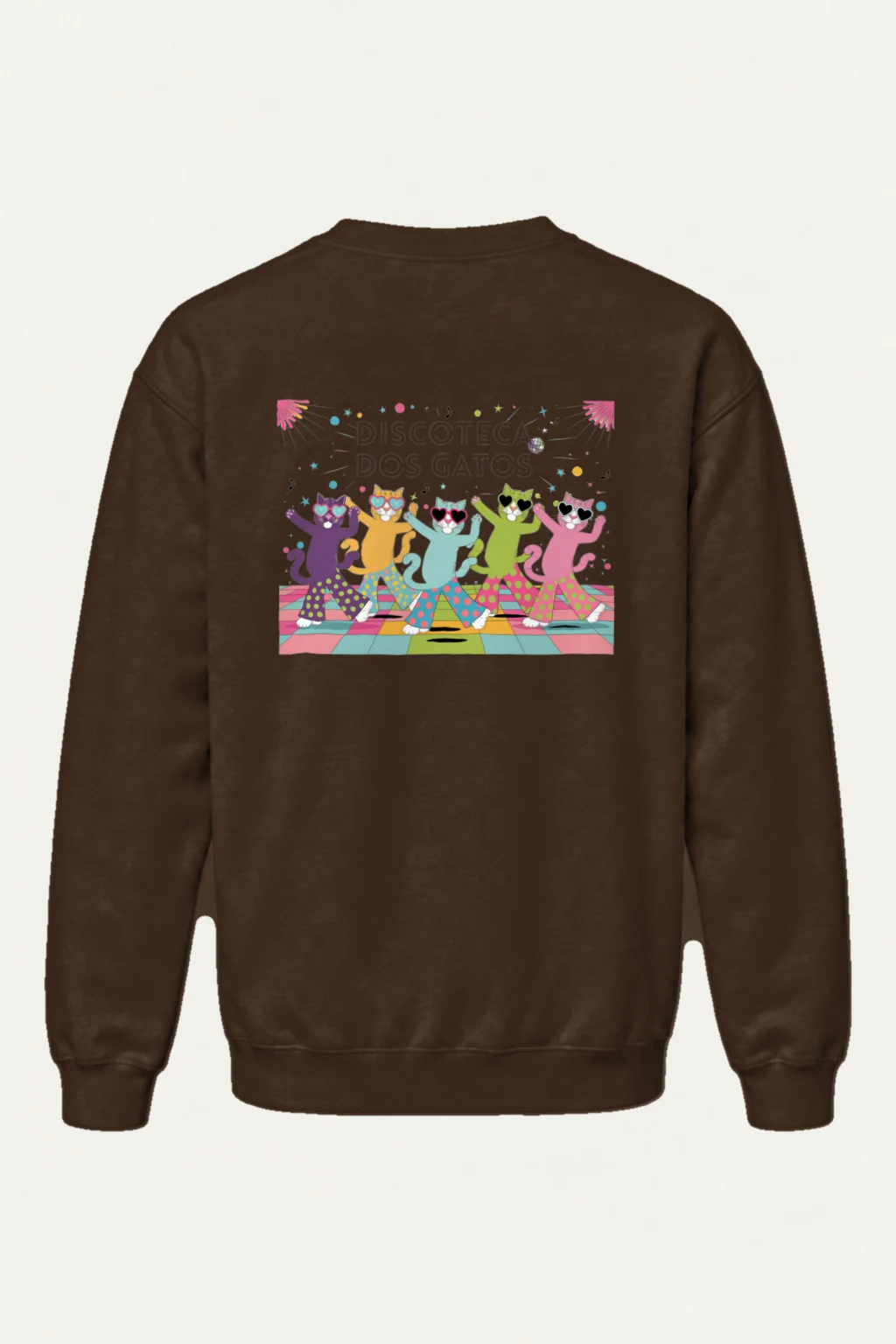 "Discoteca Dos Gatos" Heavy Blend Unisex Crewneck Sweatshirt | Gildan 18000