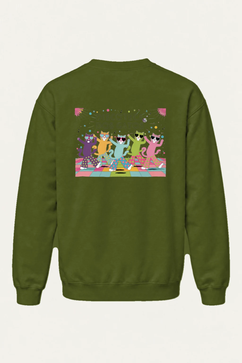 "Discoteca Dos Gatos" Heavy Blend Unisex Crewneck Sweatshirt | Gildan 18000