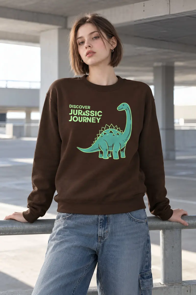 "Discover Jurassic Journey" Heavy Blend Unisex Crewneck Sweatshirt