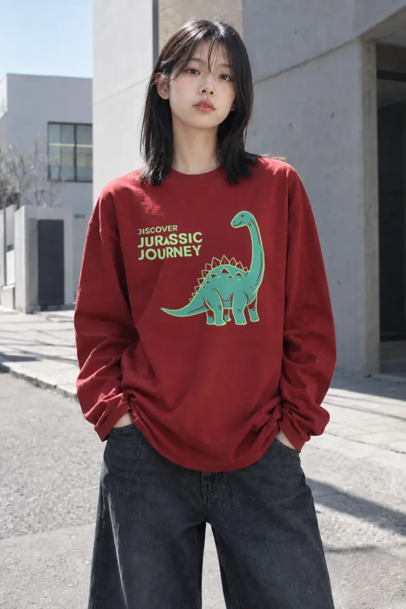 "Discover Jurassic Journey" Unisex Longsleeve T-shirt | Gildan 2400