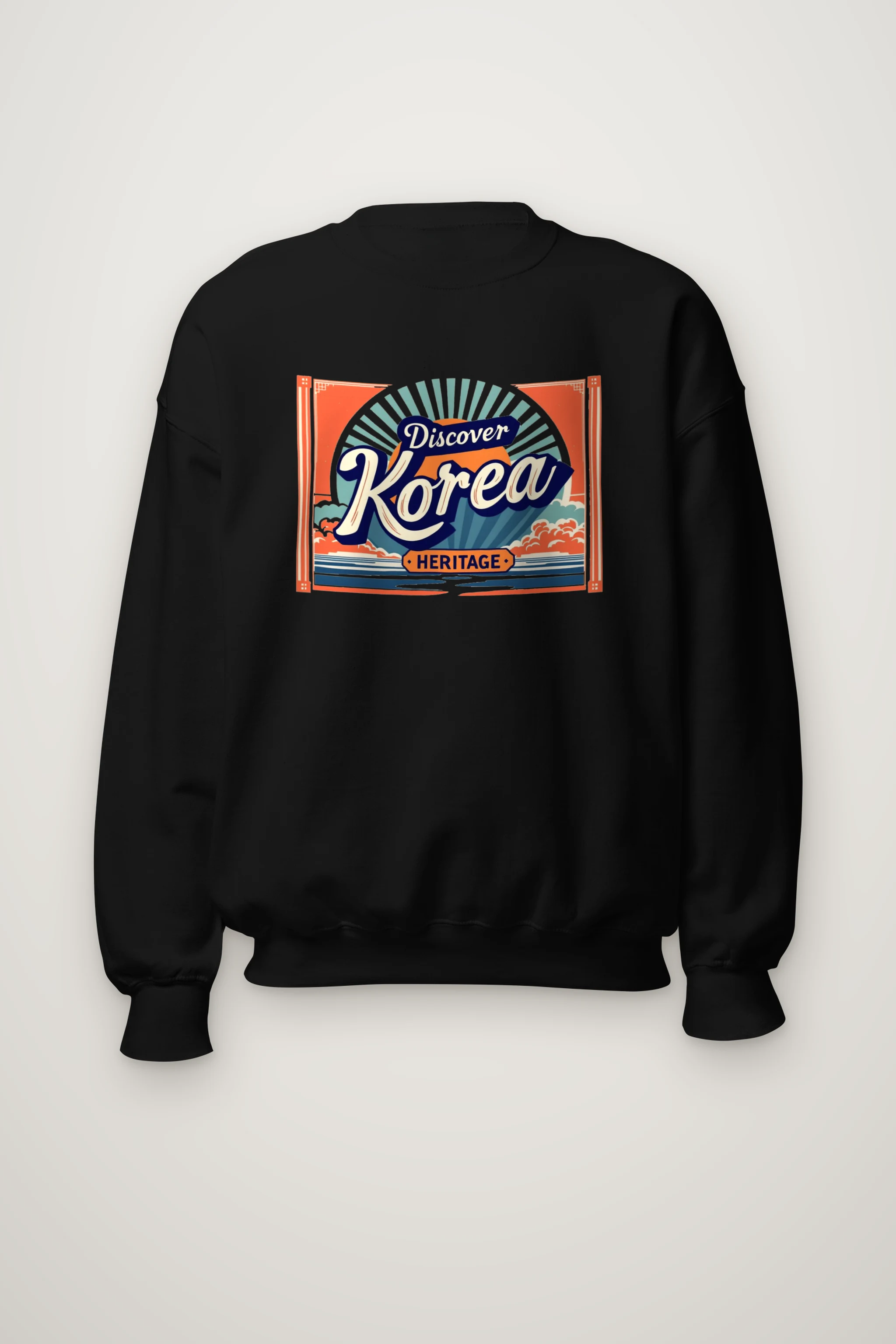 "Discover Korea Heritage" Heavy Blend Unisex Crewneck Sweatshirt