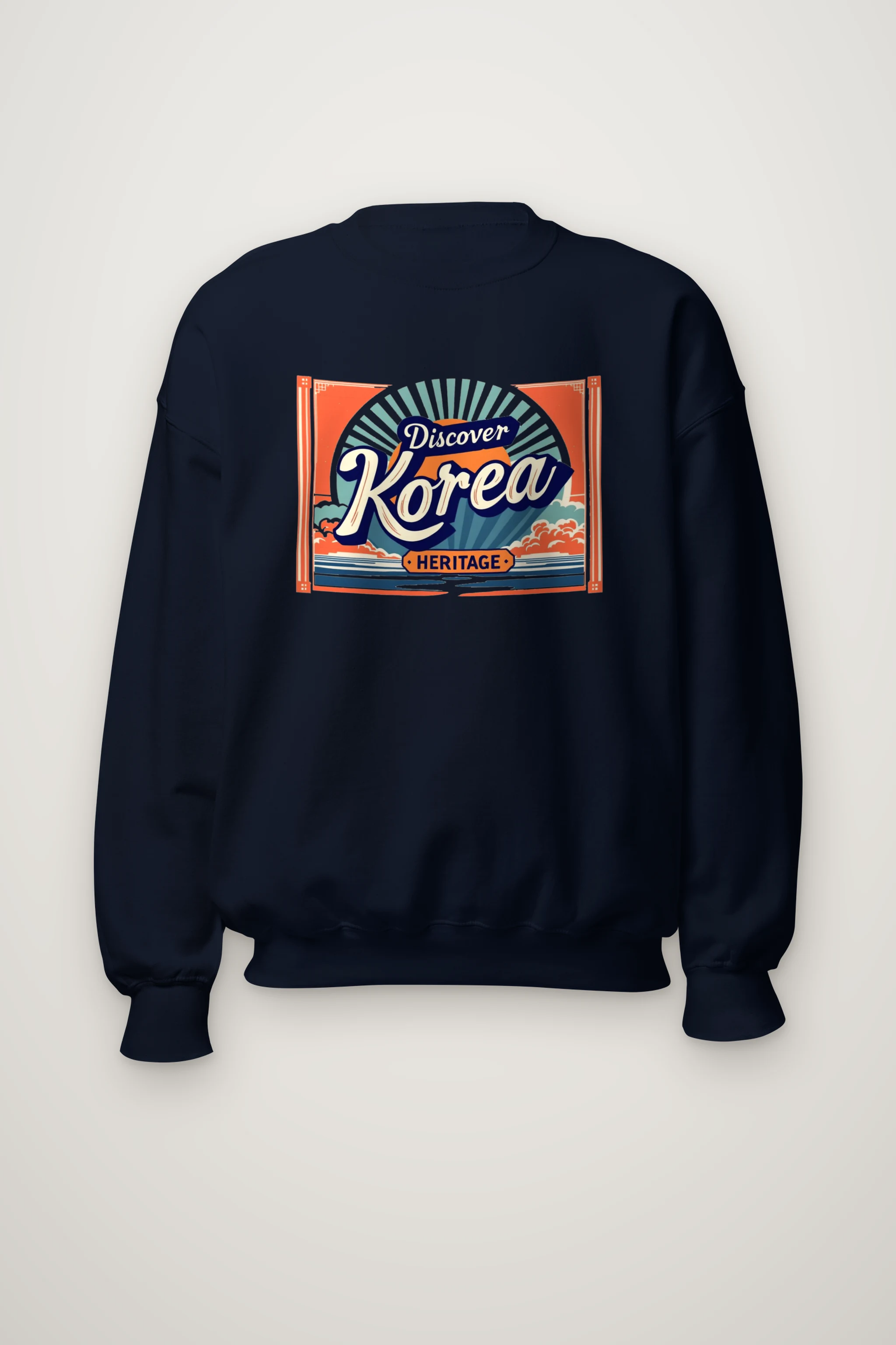 "Discover Korea Heritage" Heavy Blend Unisex Crewneck Sweatshirt