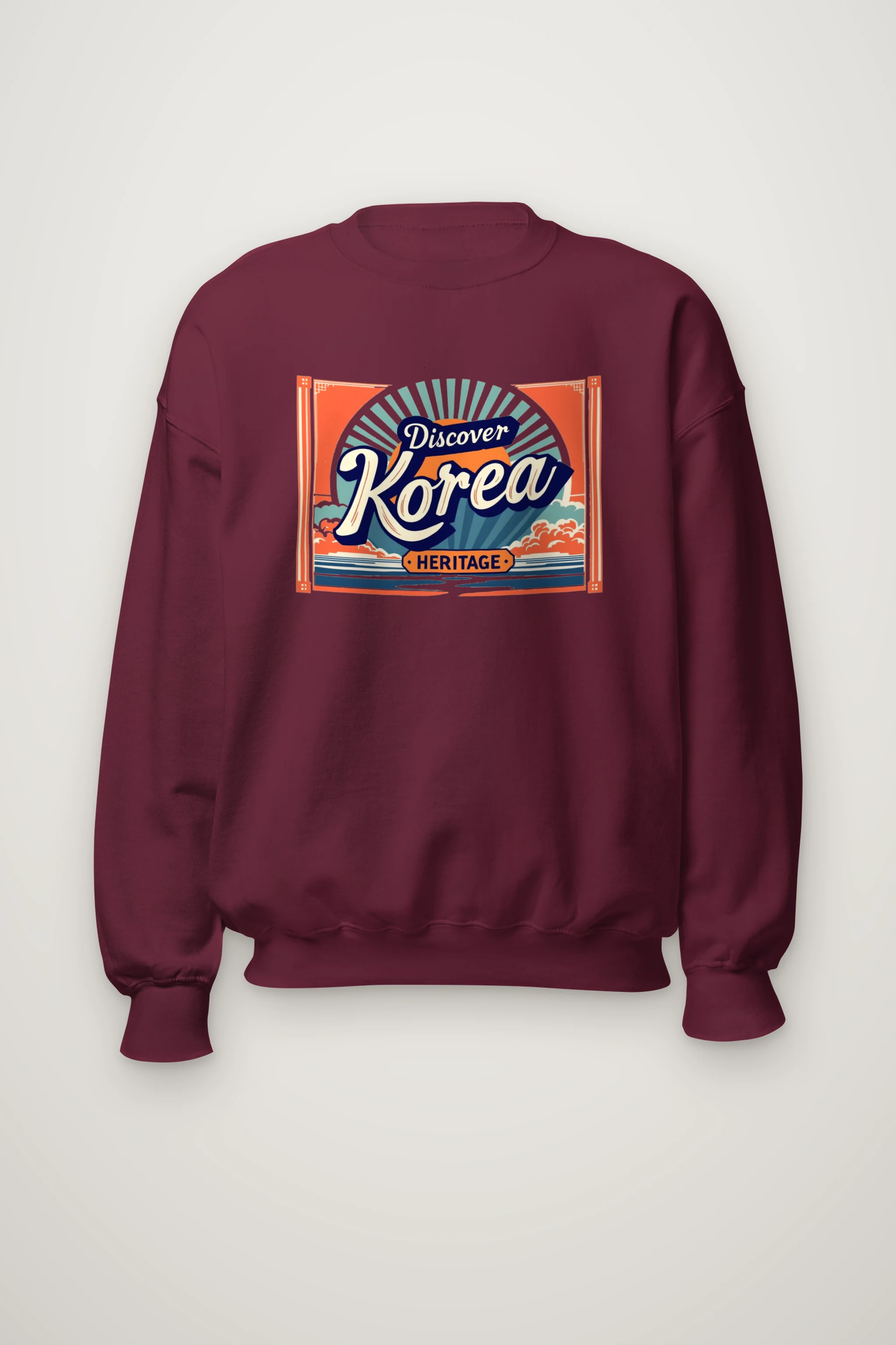 "Discover Korea Heritage" Heavy Blend Unisex Crewneck Sweatshirt