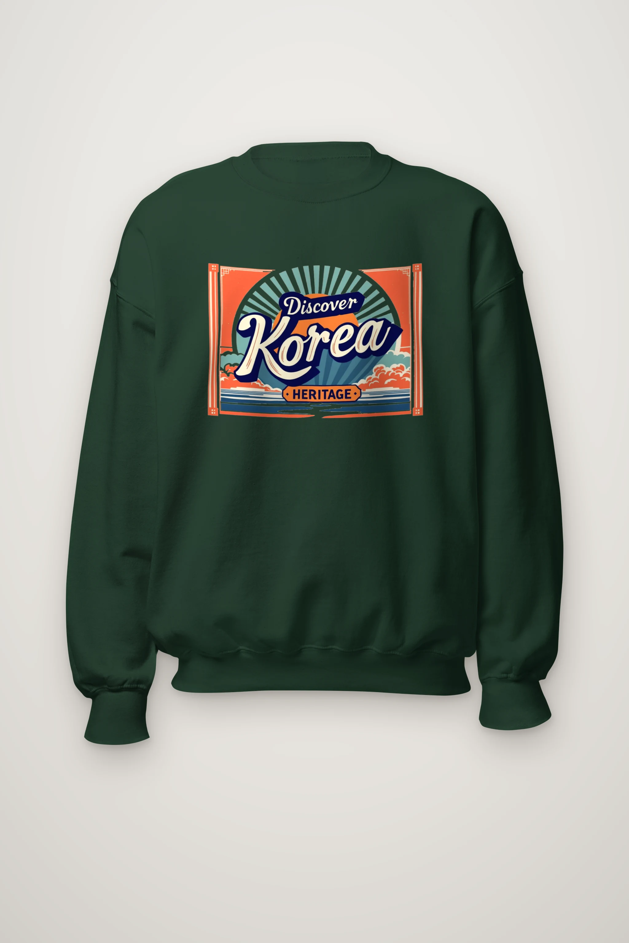 "Discover Korea Heritage" Heavy Blend Unisex Crewneck Sweatshirt