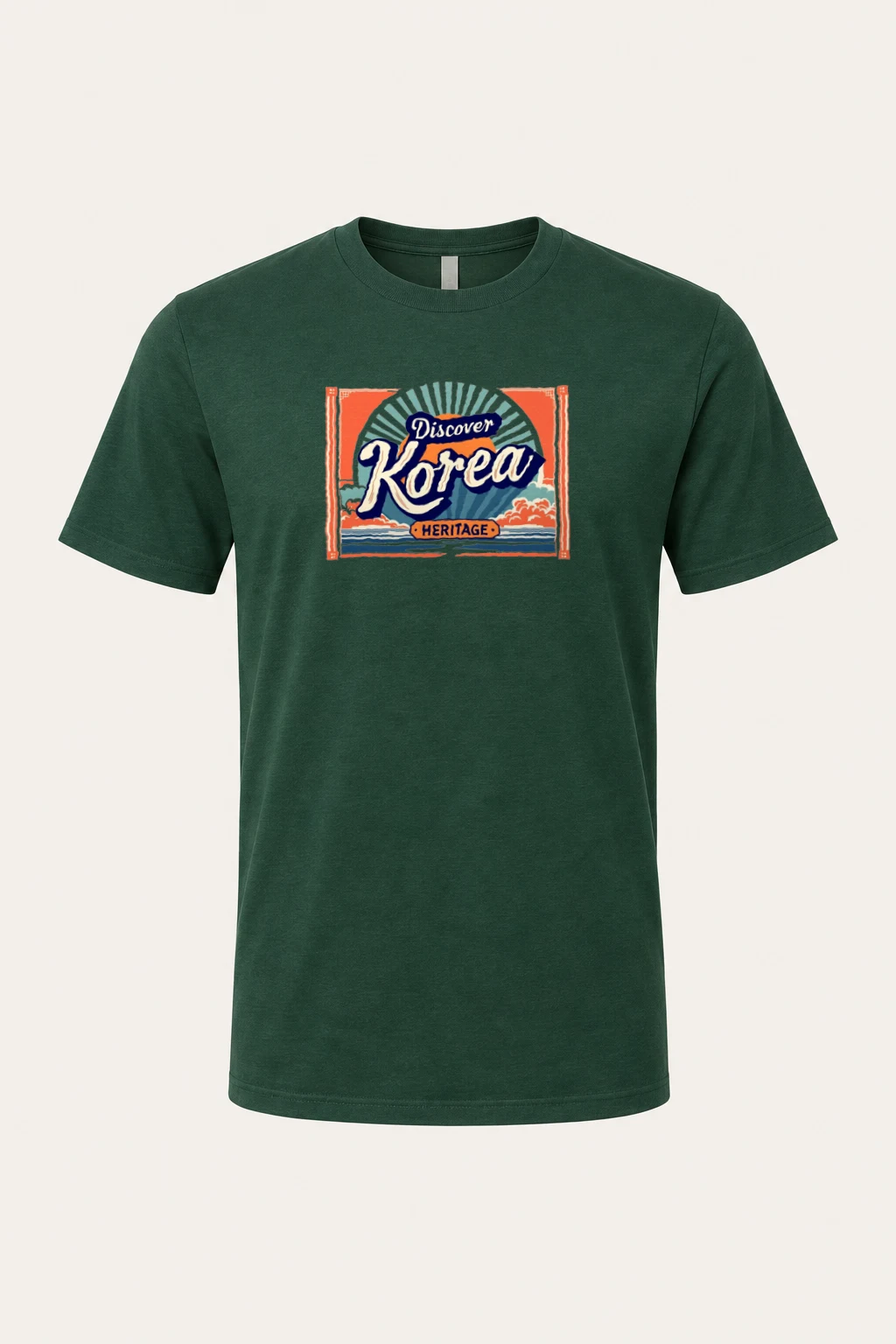 "Discover Korea Heritage" Heavyweight Unisex Crewneck T-shirt | Gildan 5000