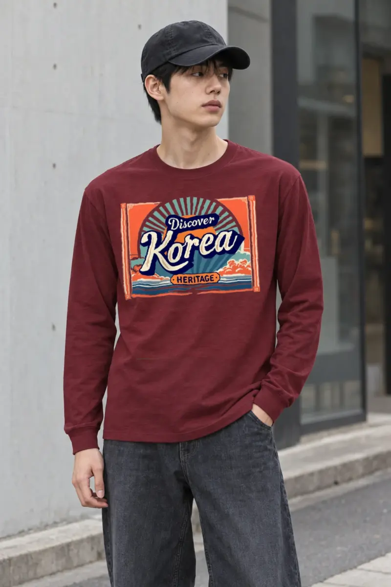 "Discover Korea Heritage" Unisex Longsleeve T-shirt | Gildan 2400