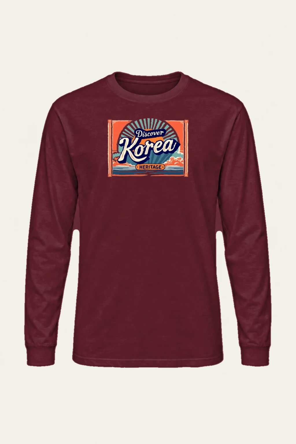 "Discover Korea Heritage" Unisex Longsleeve T-shirt | Gildan 2400
