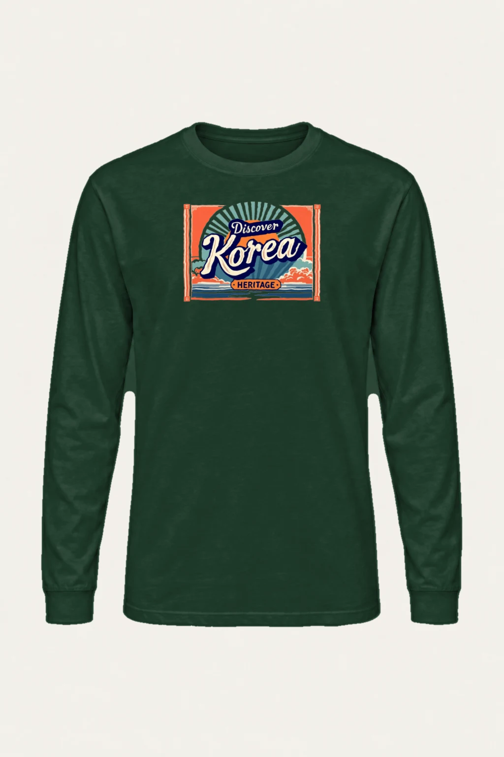"Discover Korea Heritage" Unisex Longsleeve T-shirt | Gildan 2400