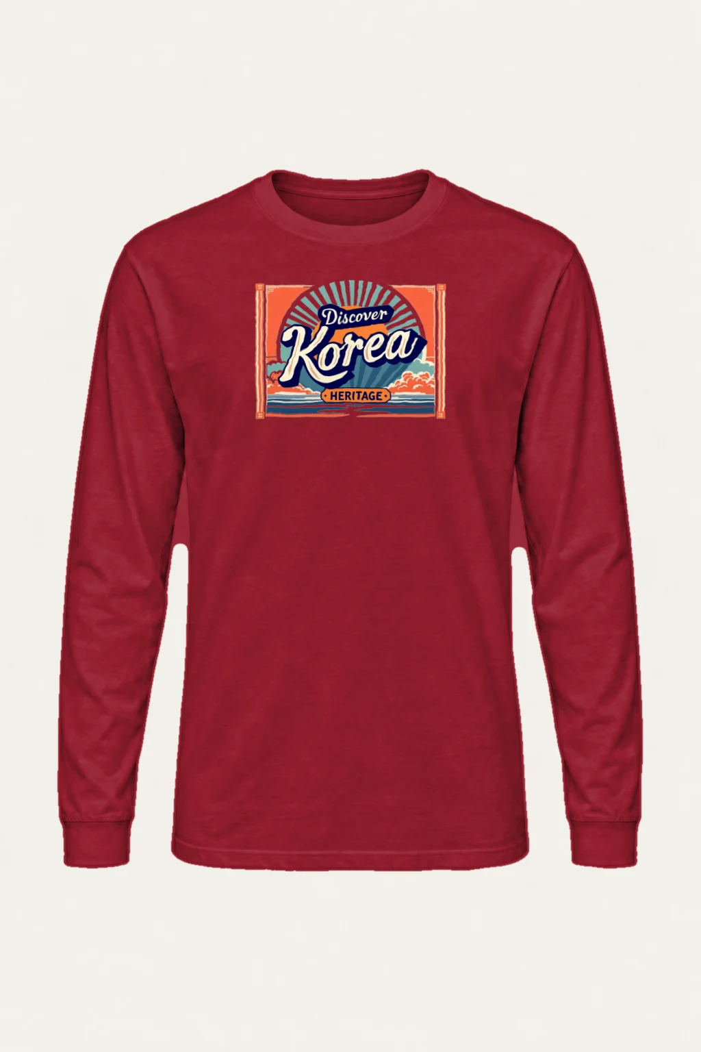 "Discover Korea Heritage" Unisex Longsleeve T-shirt | Gildan 2400