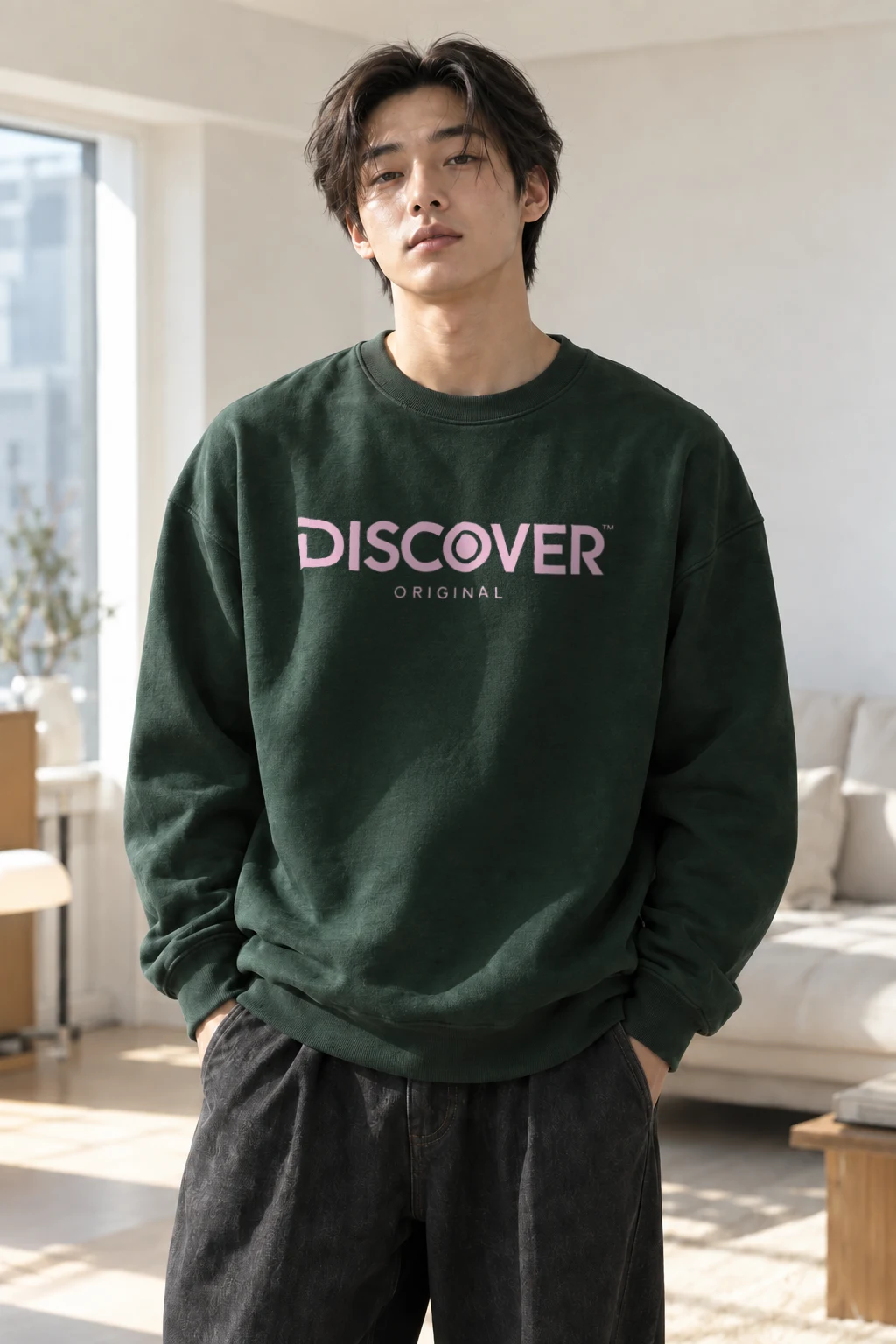 "Discover Original" Heavy Blend Unisex Crewneck Sweatshirt | Gildan 18000