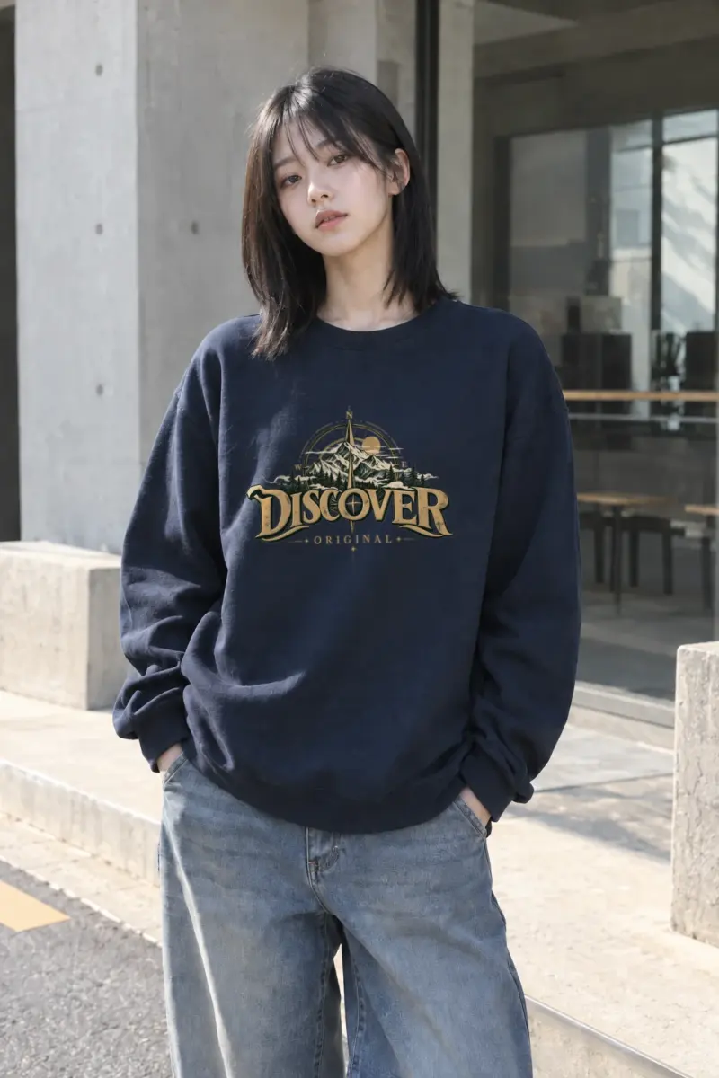 "Discover Original" Heavy Blend Unisex Crewneck Sweatshirt | Gildan 18000