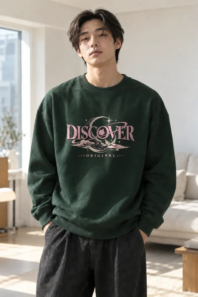 "Discover Original" Heavy Blend Unisex Crewneck Sweatshirt | Gildan 18000