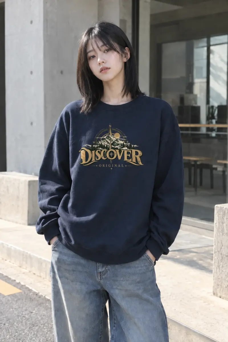 "Discover Original" Heavy Blend Unisex Crewneck Sweatshirt | Gildan 18000