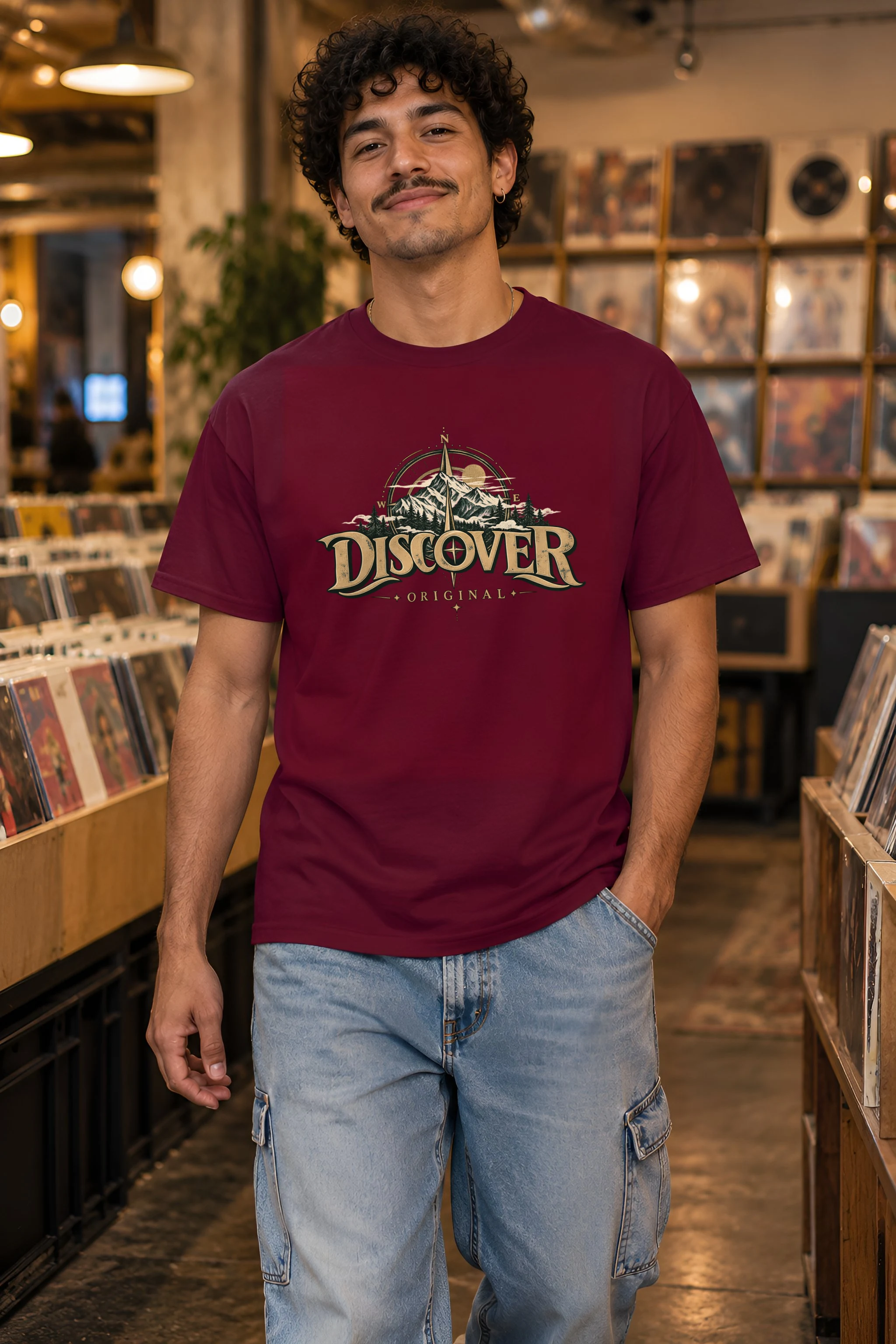 "Discover Original" Heavyweight Unisex Crewneck T-shirt