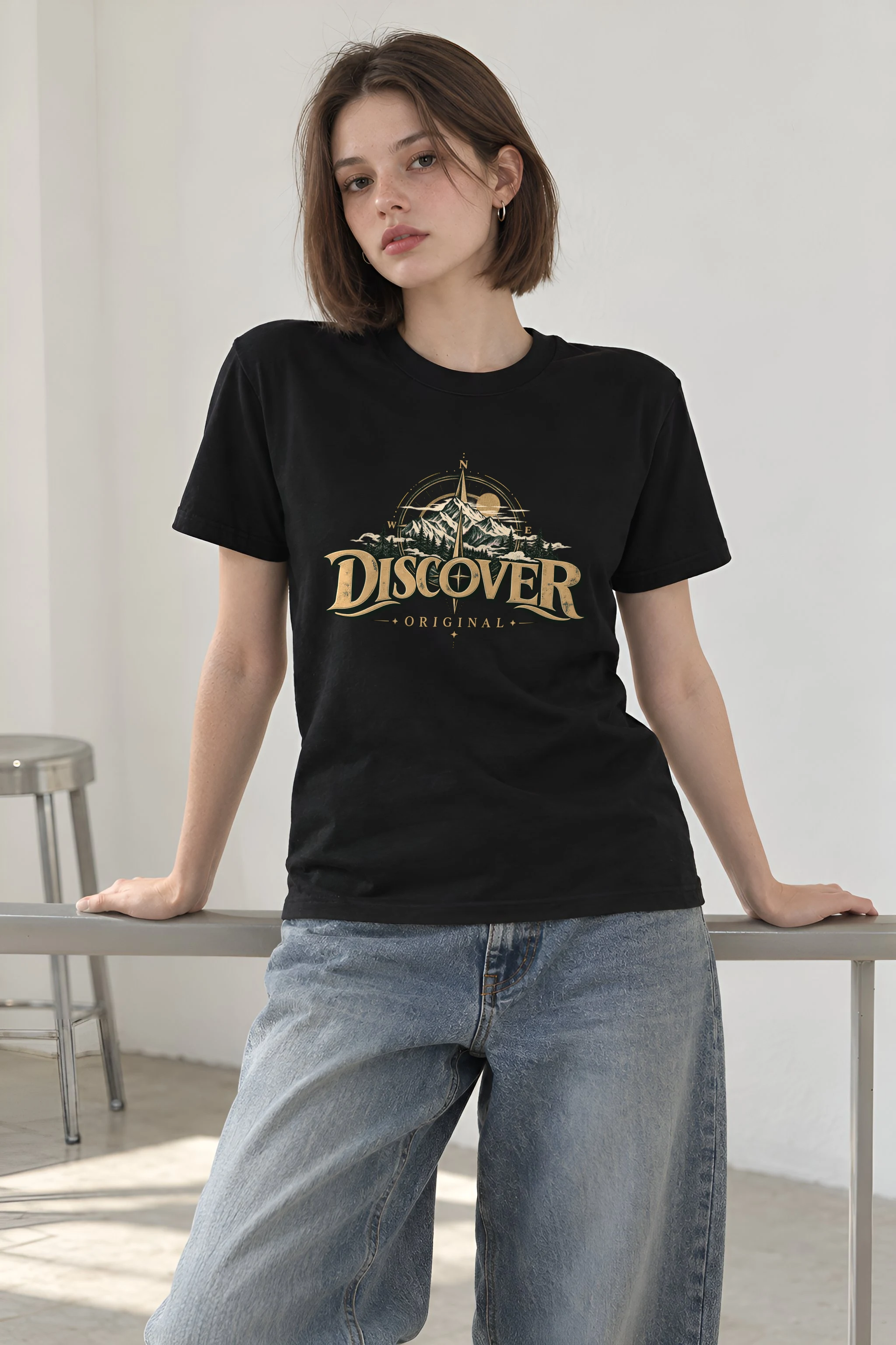 "Discover Original" Heavyweight Unisex Crewneck T-shirt