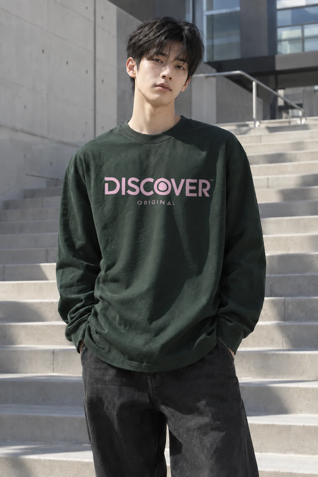 "Discover Original" Unisex Longsleeve T-shirt | Gildan 2400