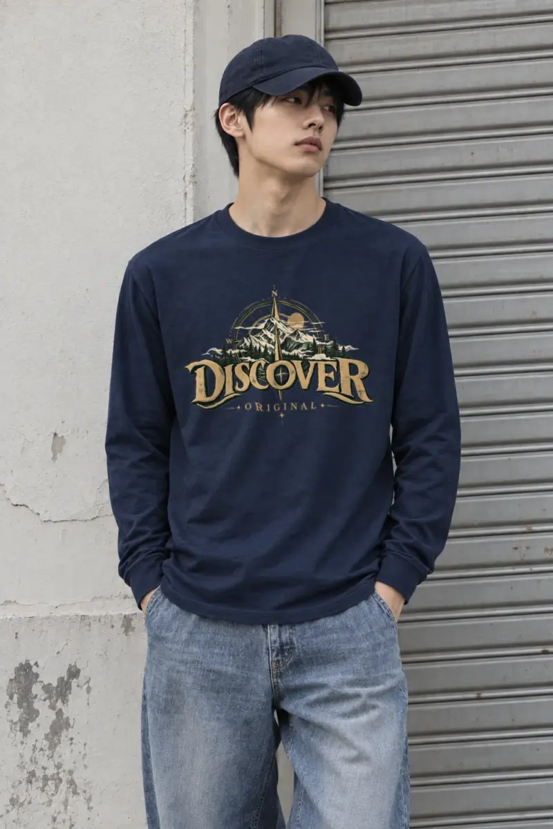 "Discover Original" Unisex Longsleeve T-shirt | Gildan 2400