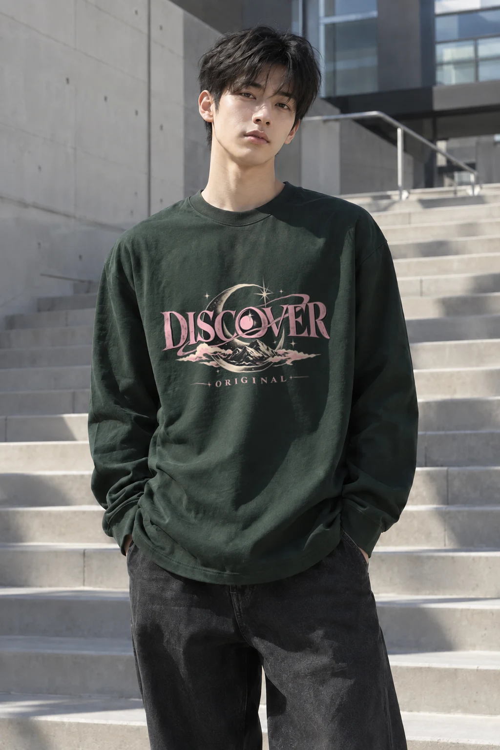 "Discover Original" Unisex Longsleeve T-shirt | Gildan 2400