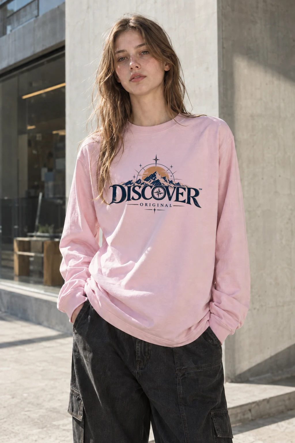 "Discover Original" Unisex Longsleeve T-shirt | Gildan 2400