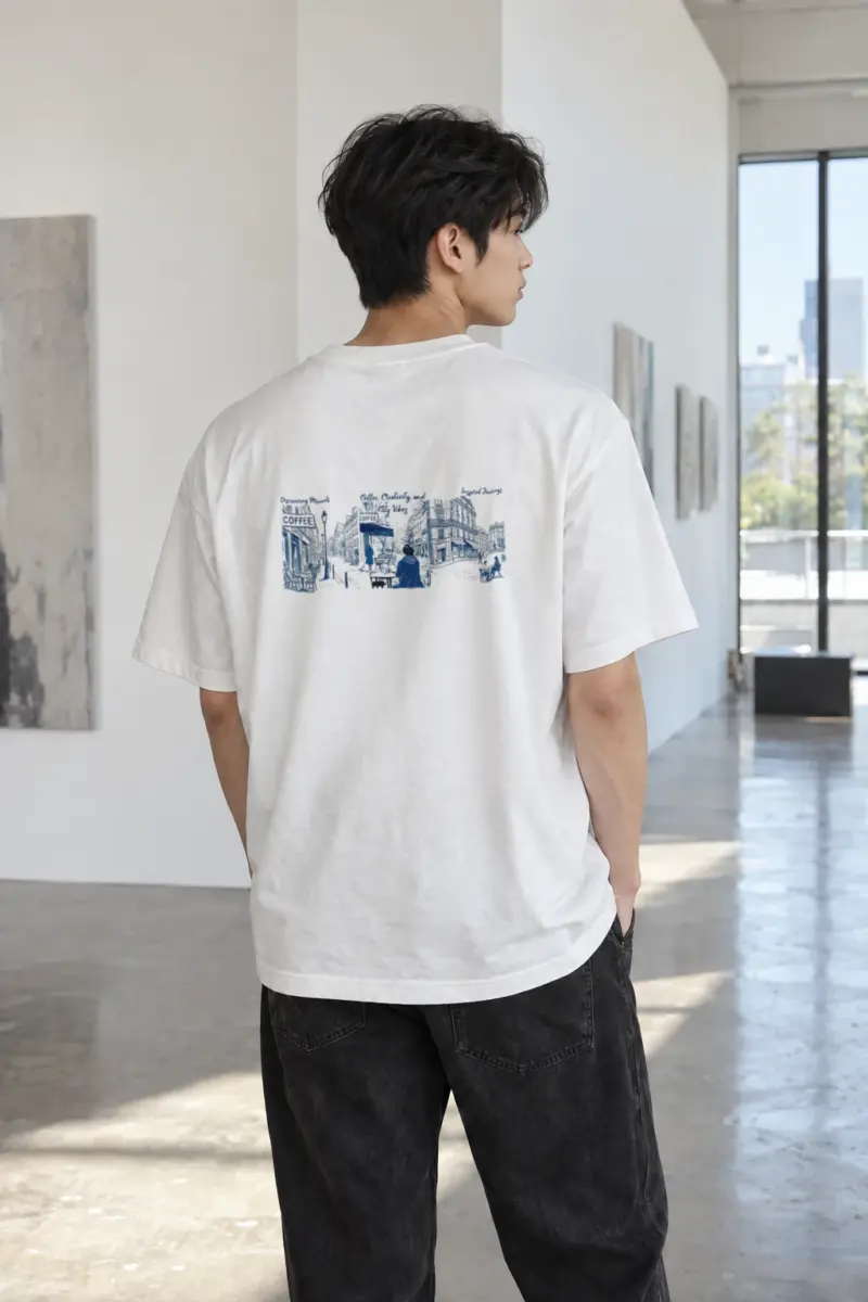 “Discovering City Vibes” Heavyweight Unisex Crewneck T-shirt | Gildan 5000