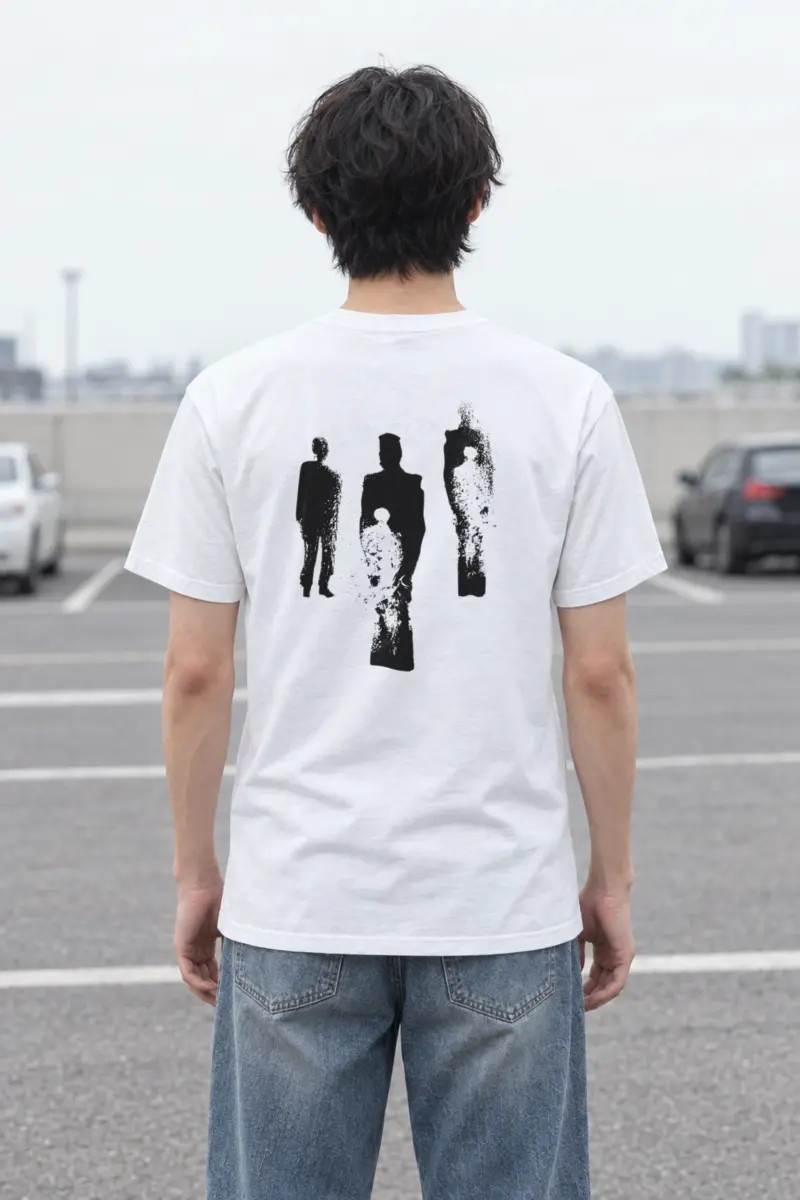 "Distressed Figures" Heavyweight Unisex Crewneck T-shirt