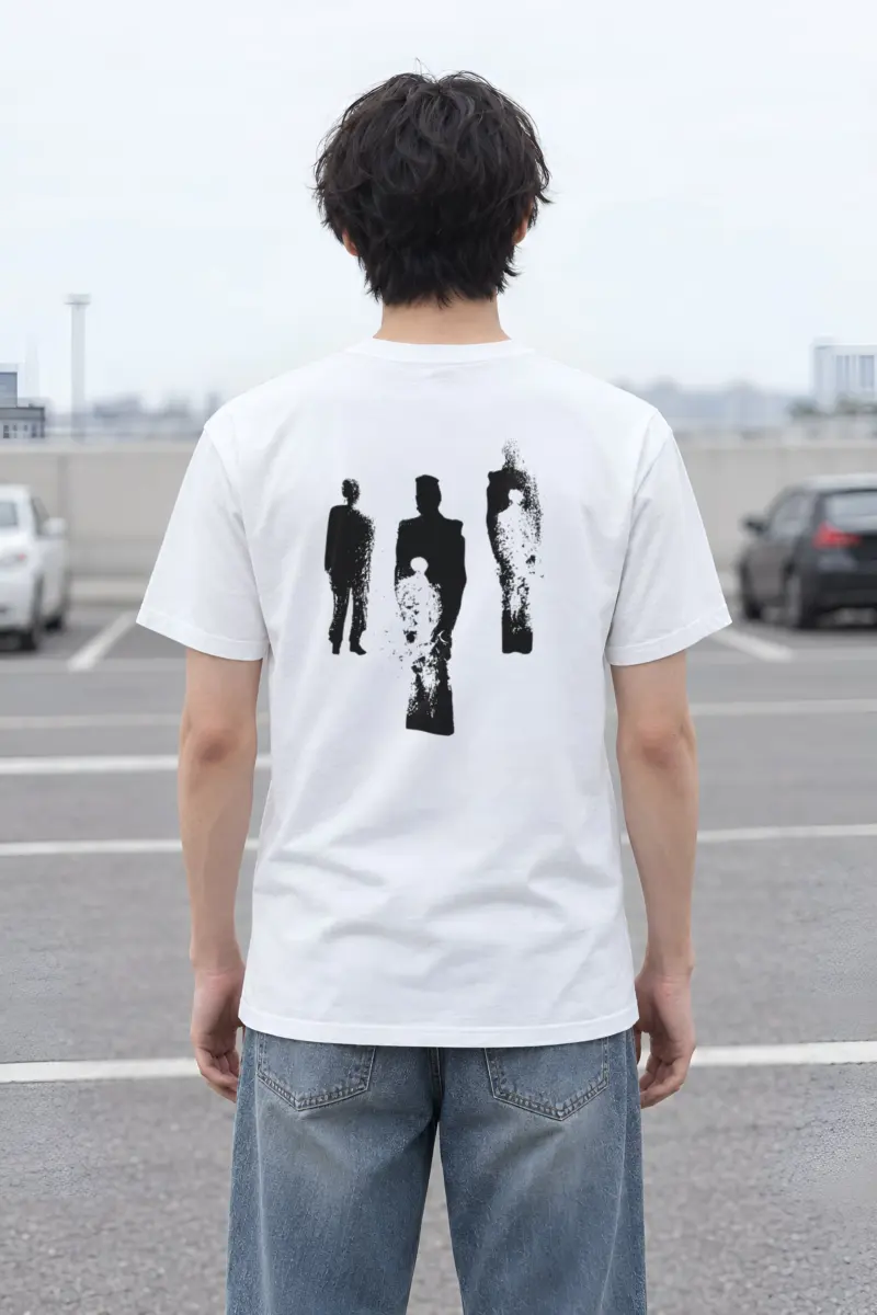 "Distressed Figures" Heavyweight Unisex Crewneck T-shirt