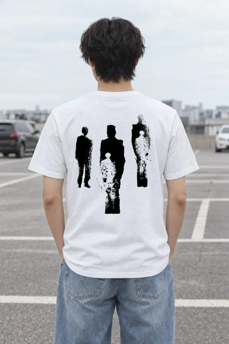 "Distressed Figures" Heavyweight Unisex Crewneck T-shirt | Gildan 5000