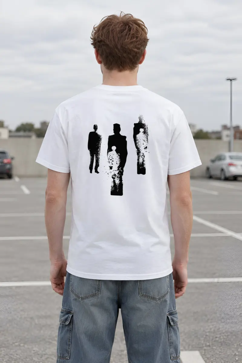 "Distressed Figures" Heavyweight Unisex Crewneck T-shirt