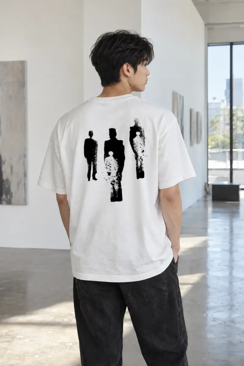 "Distressed Figures" Heavyweight Unisex Crewneck T-shirt | Gildan 5000