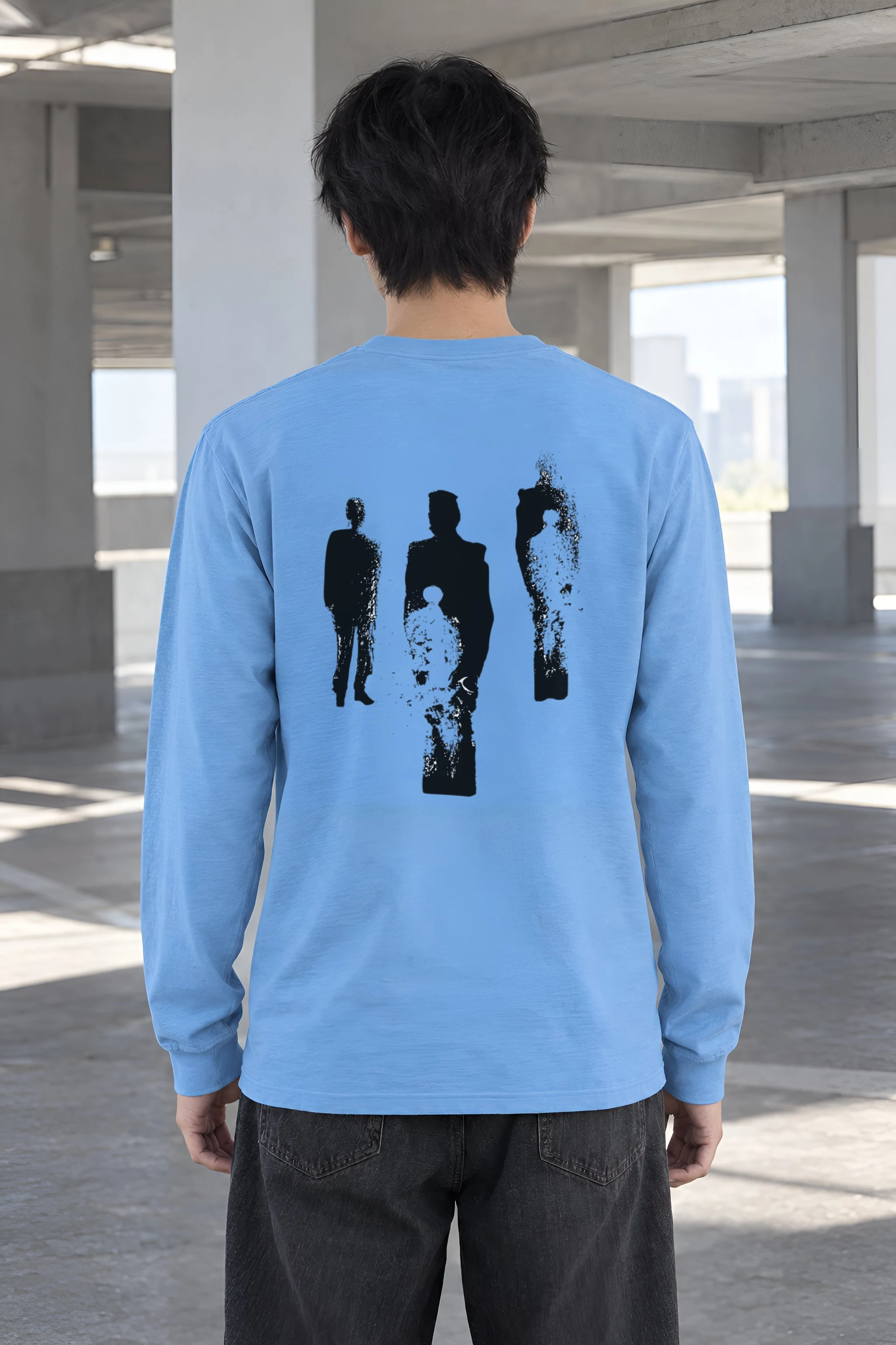"Distressed Figures" Unisex Longsleeve T-shirt