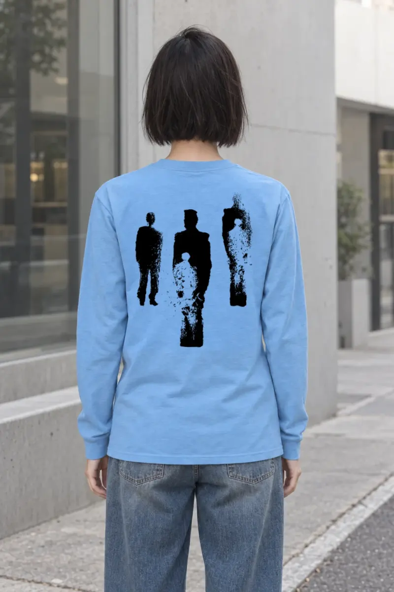 "Distressed Figures" Unisex Longsleeve T-shirt | Gildan 2400