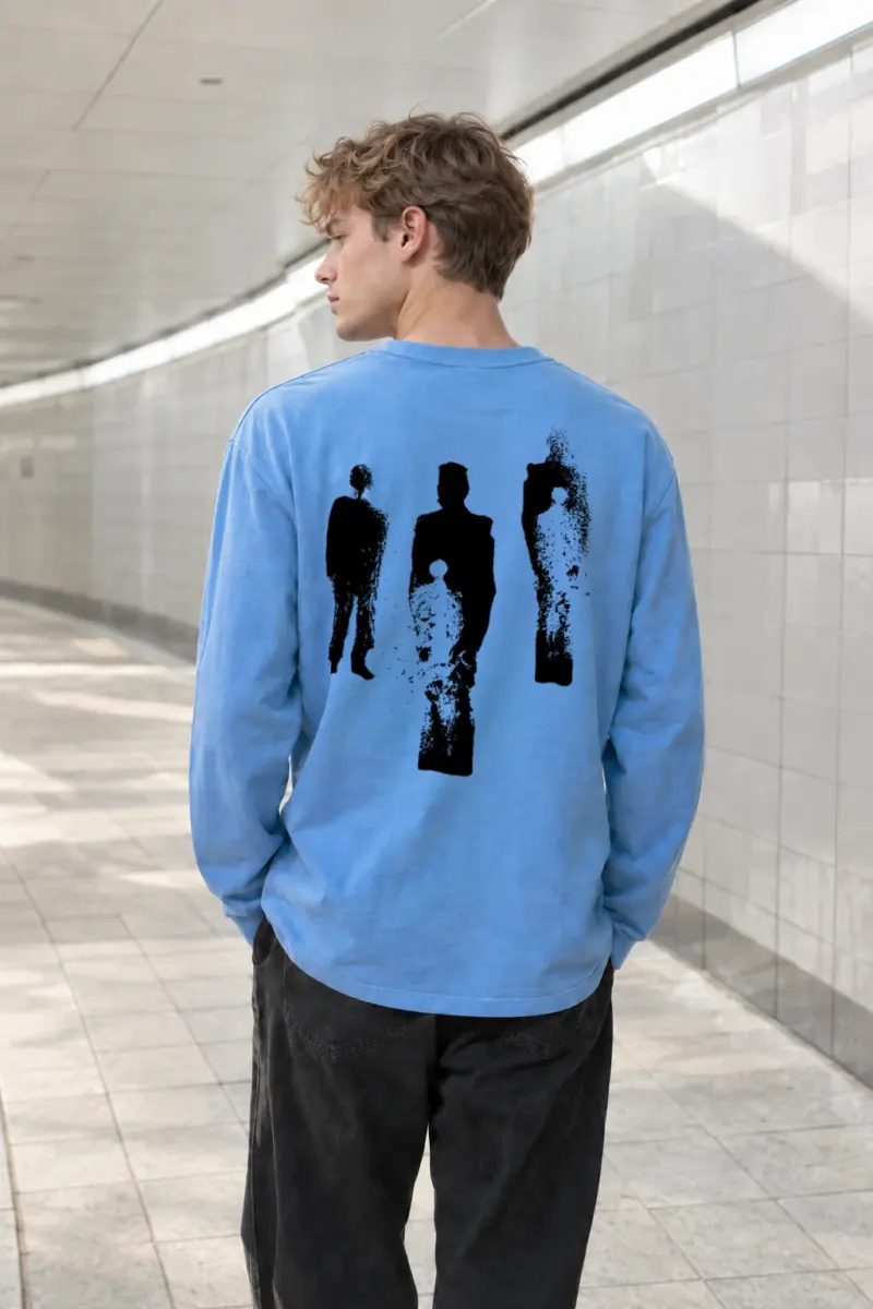 "Distressed Figures" Unisex Longsleeve T-shirt | Gildan 2400