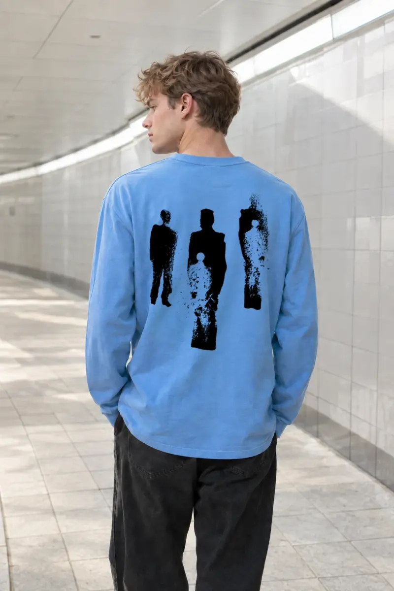 "Distressed Figures" Unisex Longsleeve T-shirt | Gildan 2400