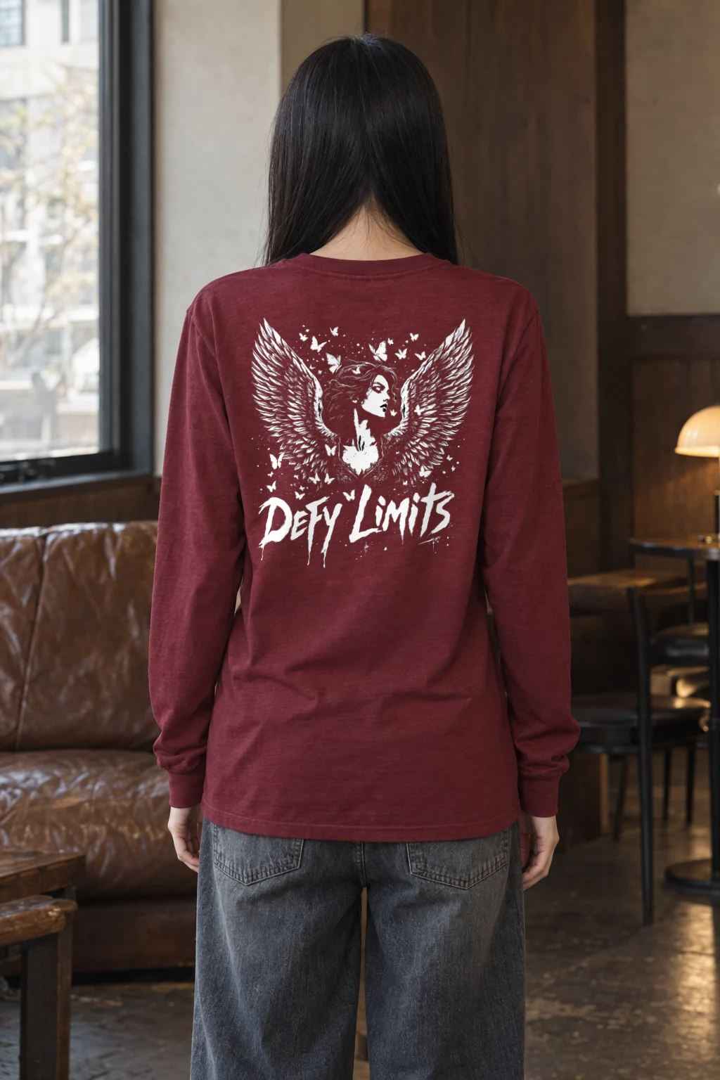 "Distressed Lion" Unisex Longsleeve T-shirt | Gildan 2400