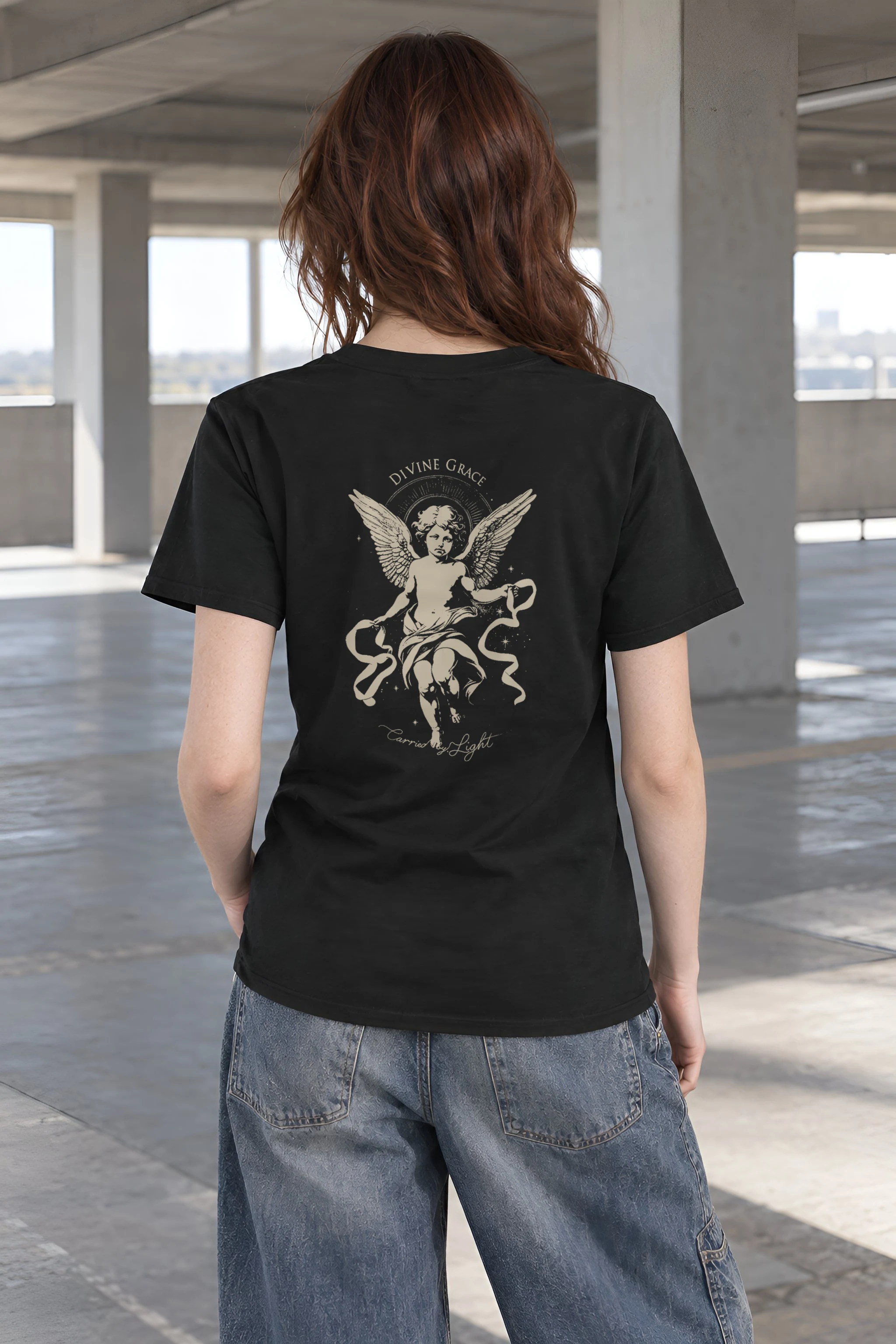 "Divine Grace" Heavyweight Unisex Crewneck T-shirt
