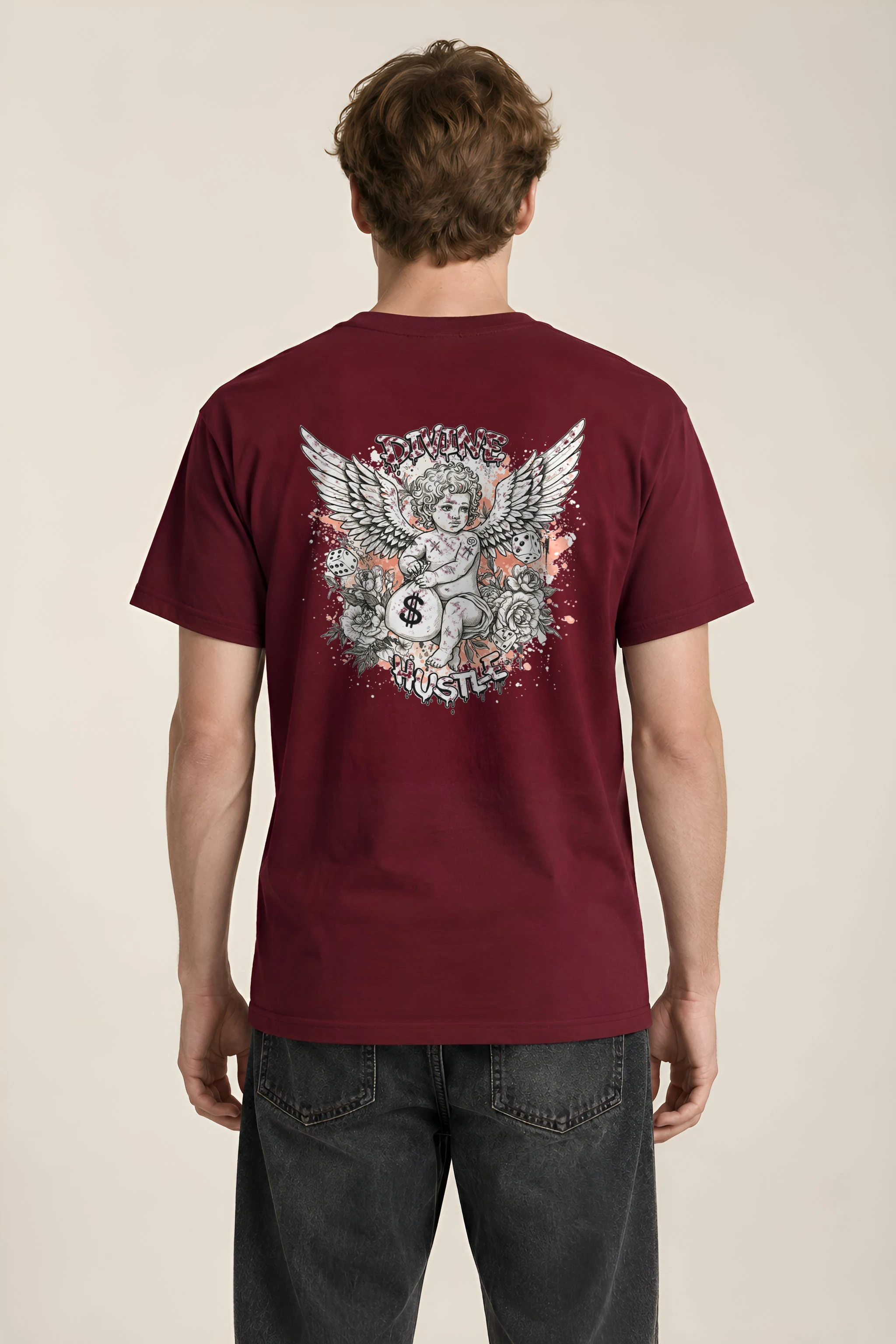 "Divine Hustle" Heavyweight Unisex Crewneck T-shirt