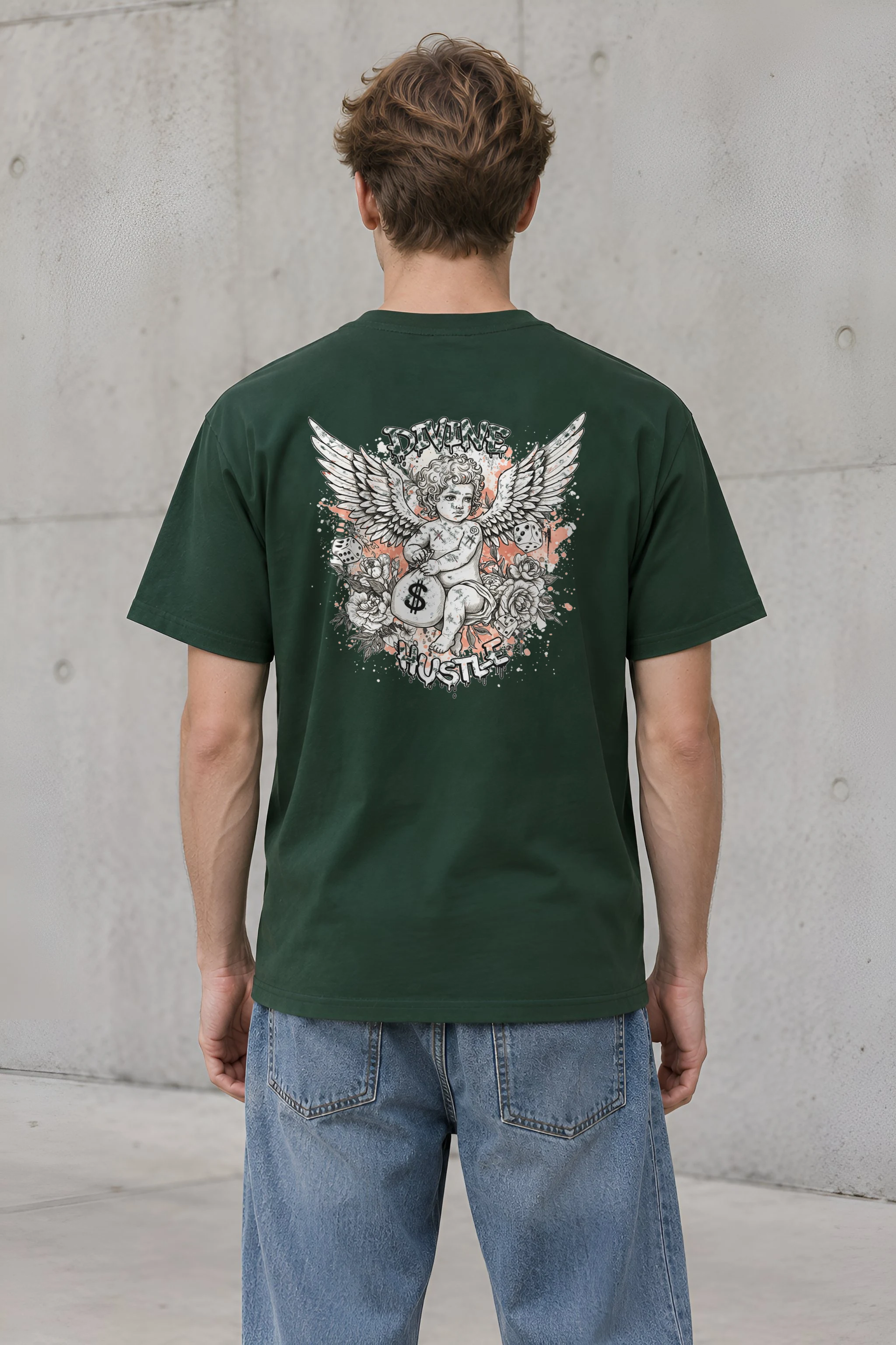 "Divine Hustle" Heavyweight Unisex Crewneck T-shirt