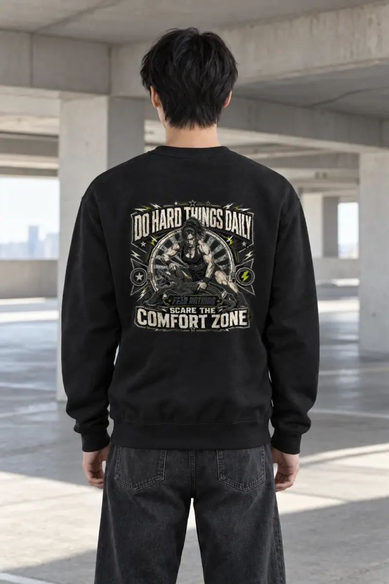 "Do Hard Things Daily" Heavy Blend Unisex Crewneck Sweatshirt | Gildan 18000
