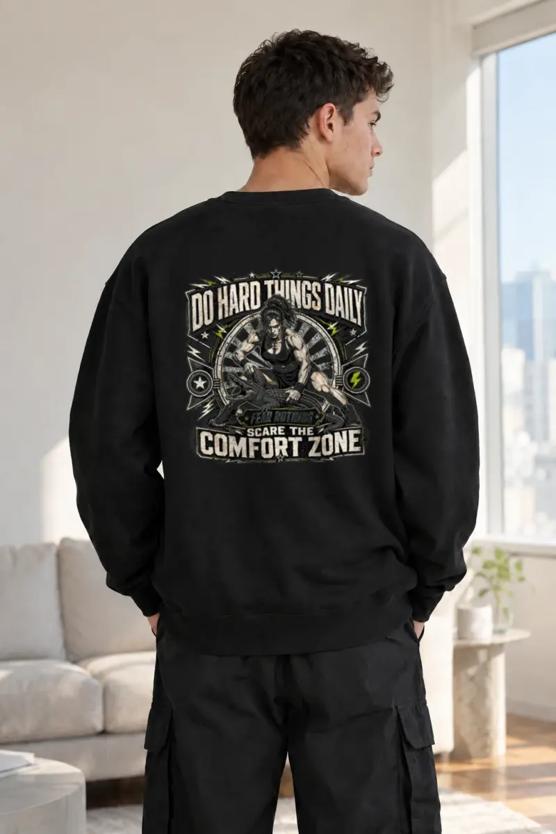 "Do Hard Things Daily" Heavy Blend Unisex Crewneck Sweatshirt | Gildan 18000