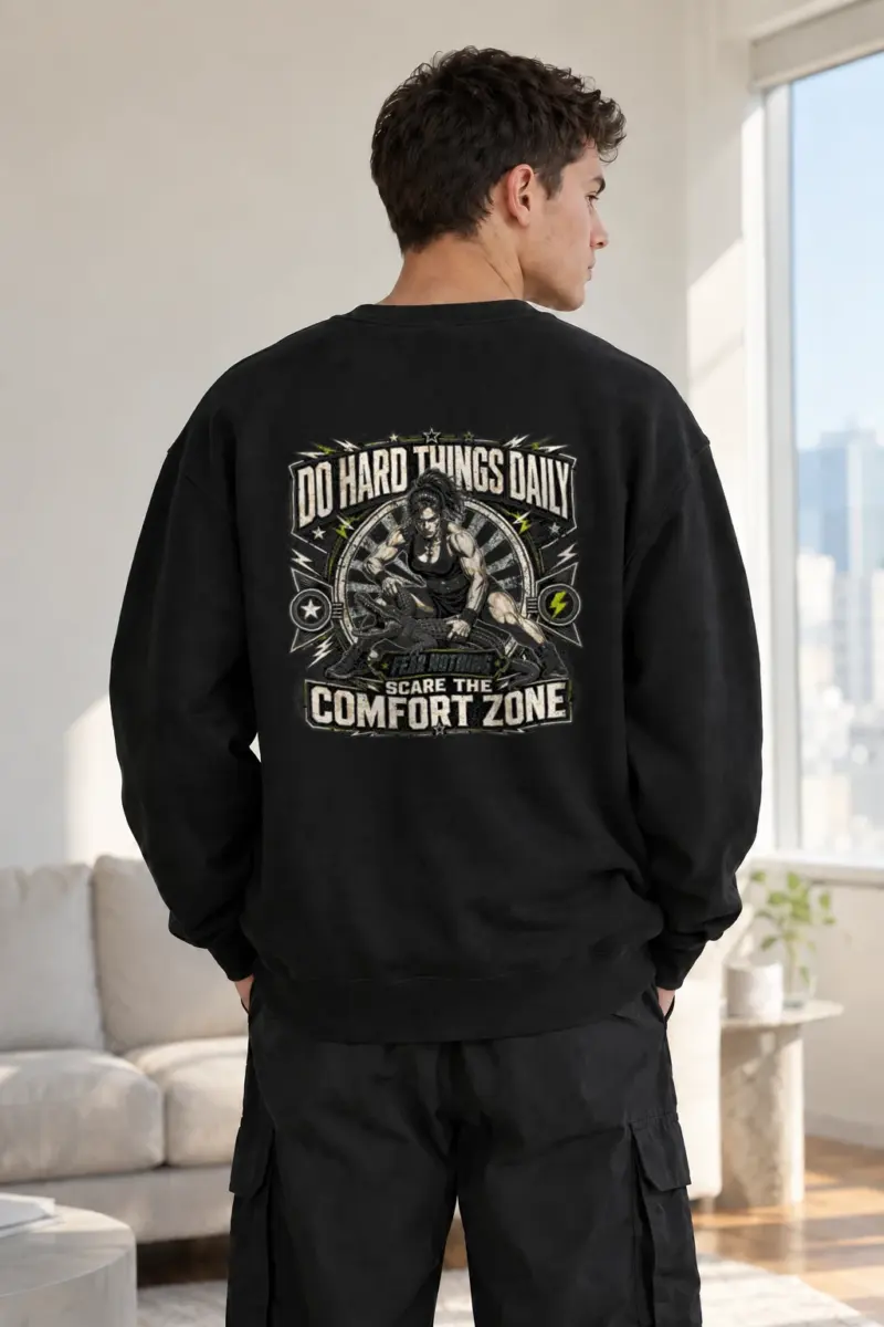 "Do Hard Things Daily" Heavy Blend Unisex Crewneck Sweatshirt | Gildan 18000
