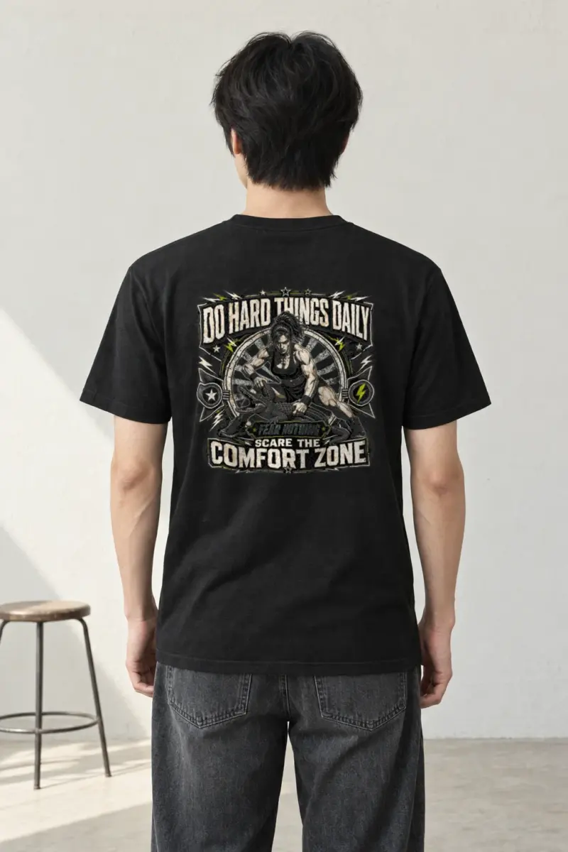 "Do Hard Things Daily" Heavyweight Unisex Crewneck T-shirt