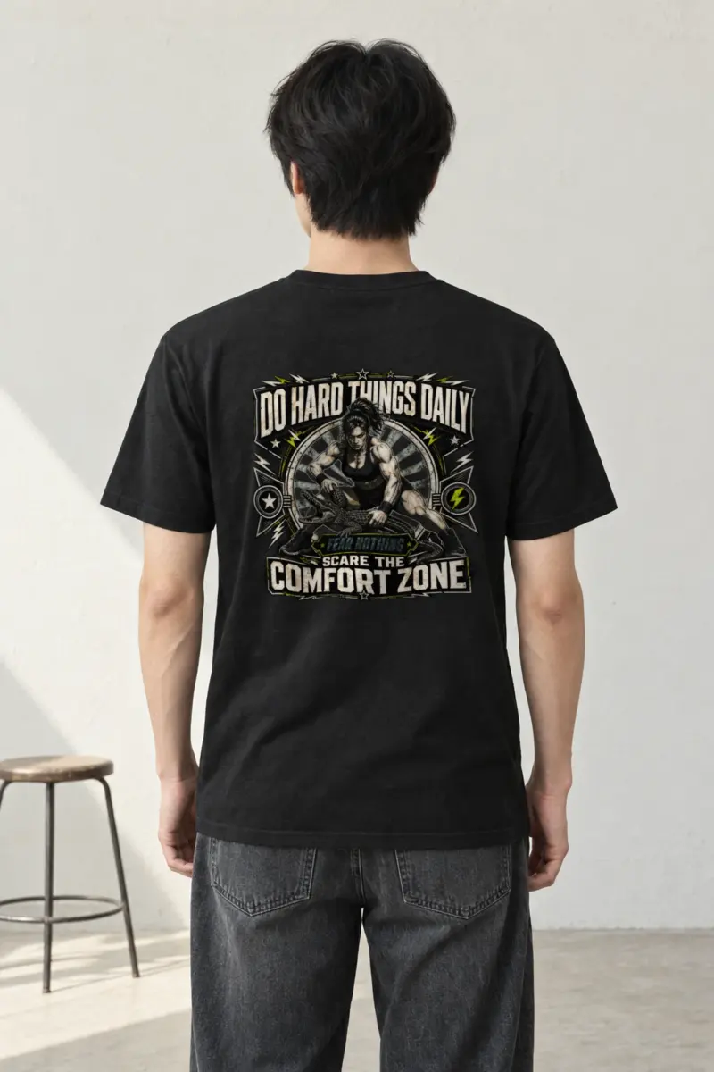 "Do Hard Things Daily" Heavyweight Unisex Crewneck T-shirt